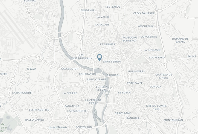 Carte de Toulouse localisant Cagepat